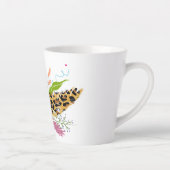 Tasse Latte Fleurs sauvages : Élégante décoration botanique (Droite)