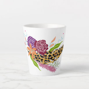 Tasse Latte Fleurs sauvages : Élégante décoration botanique