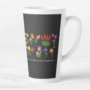 Tasse Latte Fleurs sauvages Femmes et filles florales