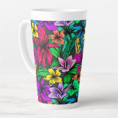 Tasse Latte Fleurs tropicales (Angle gauche)