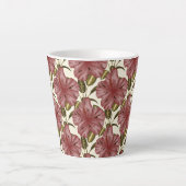 Tasse Latte Fleurs tropicales sans couture motif | fleurs roug (Devant)