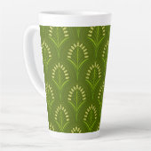 Tasse Latte Fleurs vert clair Art nouveau (Angle gauche)