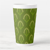 Tasse Latte Fleurs vert clair Art nouveau (Devant)