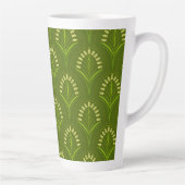 Tasse Latte Fleurs vert clair Art nouveau (Droite)