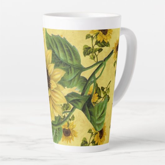 Tasse Latte Fleurs vintages (Angle droit)