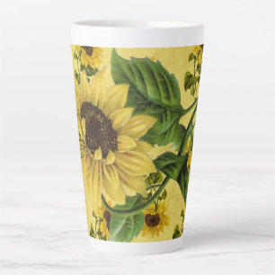Tasse Latte Fleurs vintages