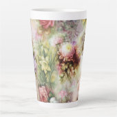 Tasse Latte Fleurs vintages (Devant)