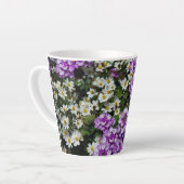Tasse Latte Fleurs violettes (Angle gauche)
