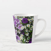 Tasse Latte Fleurs violettes (Droite)