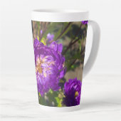 Tasse Latte Fleurs violettes (Angle droit)