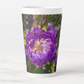 Tasse Latte Fleurs violettes (Devant)