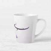 Tasse Latte fleurs violettes romantique botanique (Droite)