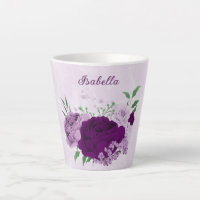 Fleurs violettes romantiques verdure