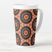 Tasse Latte Fleurs Westie Automne (Angle droit)
