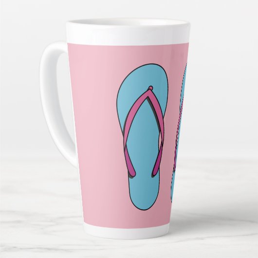 Tasse Latte Flip Flops de plage (Angle gauche)