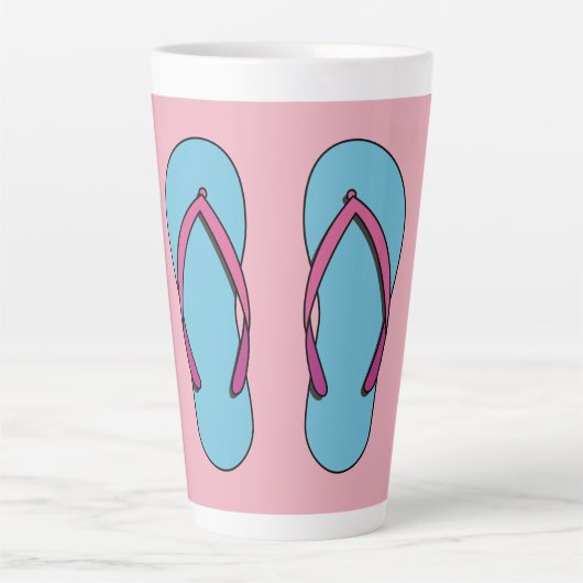 Tasse Latte Flip Flops de plage (Devant)