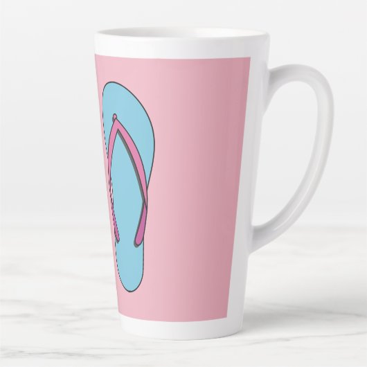 Tasse Latte Flip Flops de plage (Droite)