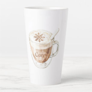 Tasse Latte Flocon de neige au cacao cosy