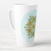 Tasse Latte Flocon de neige de Mandala (Angle gauche)