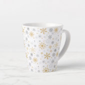 Tasse Latte Flocon De Neige Et Cercle Motif Sans Voile (Angle droit)