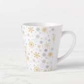 Tasse Latte Flocon De Neige Et Cercle Motif Sans Voile (Droite)