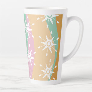 Tasse Latte Flocon de neige Groovy Christmas Tourbillon Marble