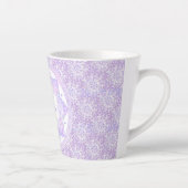 Tasse Latte flocon de neige violet clair et coeur étincelant (Droite)