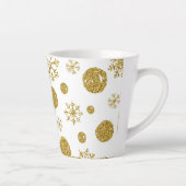 Tasse Latte Flocons de Neige Dorés 1 (Droite)