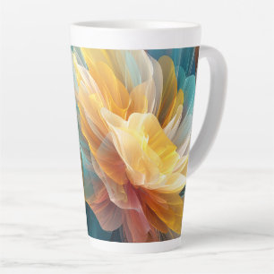 Tasse Latte Floraison radieuse de pétales éthérés dans la lumi