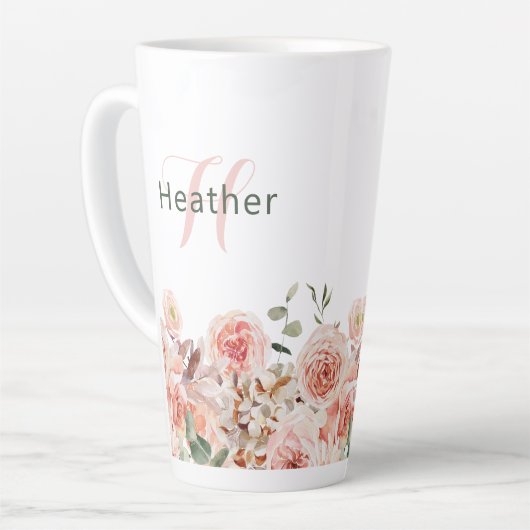 Tasse Latte Floral (Angle gauche)