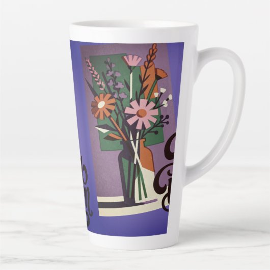 Tasse Latte Floral (Droite)