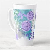 Tasse Latte Floral Abstrait moderne (Angle gauche)