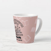 Tasse Latte Floral "Booktroverts Unite" (Angle droit)