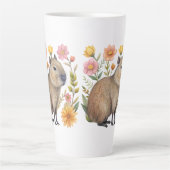 Tasse Latte Floral Capybara (Devant)