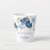 Tasse Latte Floral Eucalyptus Grands-parents 1er Noël (Devant)