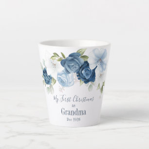 Tasse Latte Floral Eucalyptus Grands-parents 1er Noël