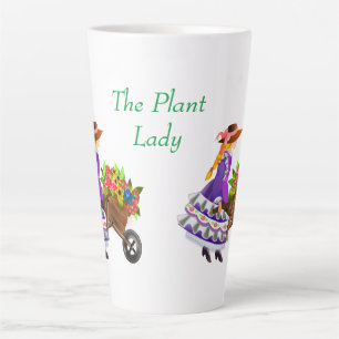 Tasse Latte Floral Graphique vintage