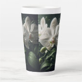 Tasse Latte Floral Orchidée blanche (Devant)