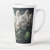 Tasse Latte Floral Orchidée blanche (Droite)