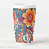 Tasse Latte Floral Paisley Motif (Devant)