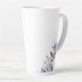 Tasse Latte Floral pourpre (Angle droit)