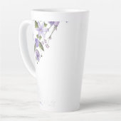 Tasse Latte Floral pourpre (Angle gauche)