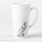 Tasse Latte Floral pourpre (Droite)
