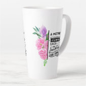 Tasse Latte Floral rose et violet (Angle droit)