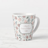 Tasse Latte Floral Sage Blush Pink Wildflower Funny Message (Angle droit)