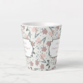 Tasse Latte Floral Sage Blush Pink Wildflower Funny Message (Devant)