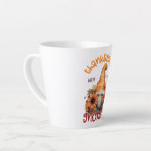 Tasse Latte Floral Thanksgiving avec mes Gnomies (Angle gauche)