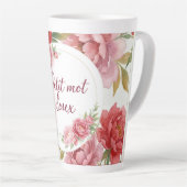 Tasse latte florale Petit mot doux (Angle droit)