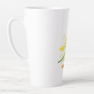 Tasse Latte floraux jaune pastel