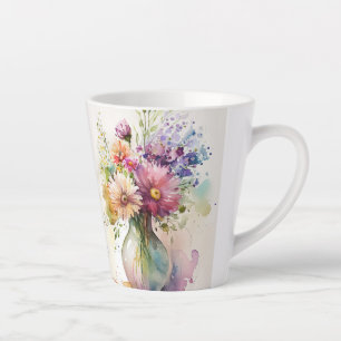 Tasse Latte Floraux multicolores #7